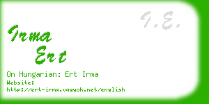 irma ert business card
